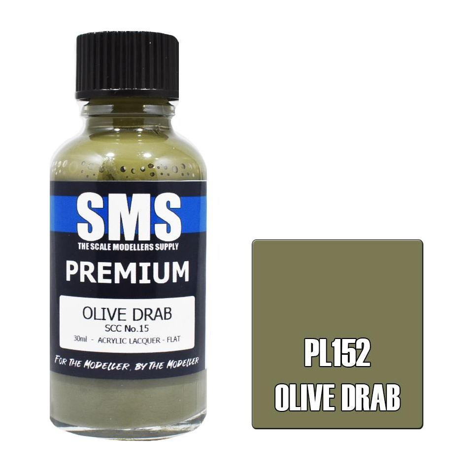 SMS Premium SCC No.15 Olive Drab Acrylic Lacquer 30ml