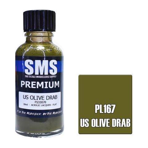 SMS Premium US Olive Drab Acrylic Lacquer 30ml