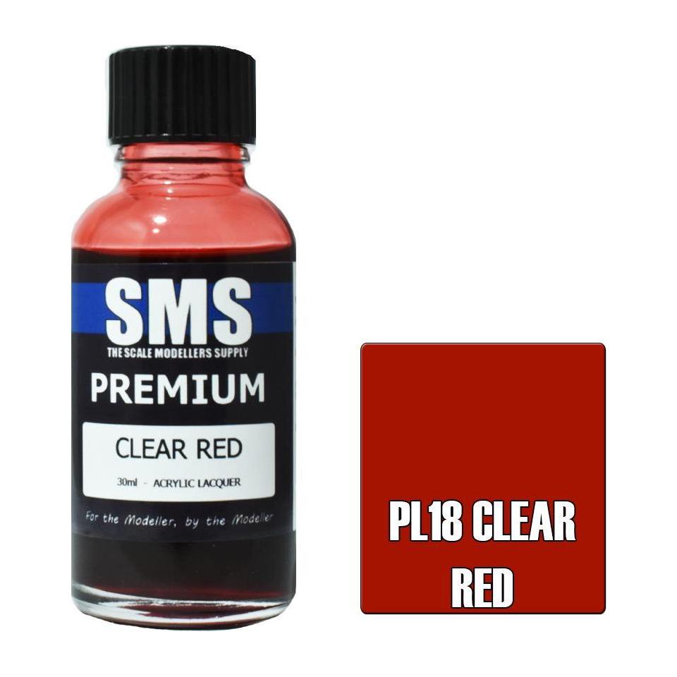 SMS Premium Clear Red Acrylic Lacquer 30ml