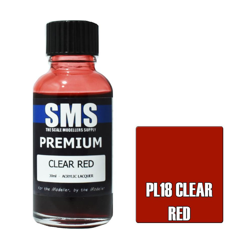 SMS Premium Clear Red Acrylic Lacquer 30ml