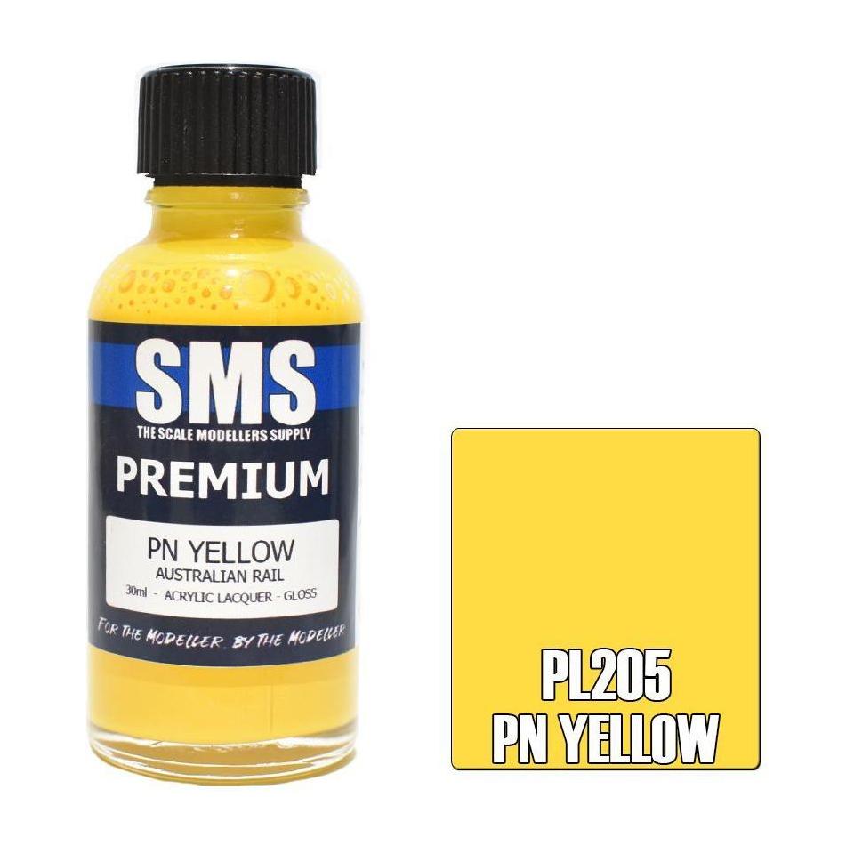 SMS Premium PN Yellow (Australian Rail) Acrylic Lacquer 30m