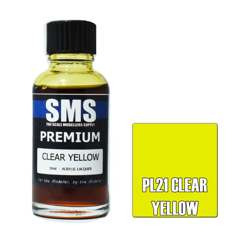 SMS Premium Clear Yellow Acrylic Lacquer 30ml