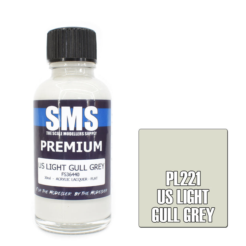 SMS Premium US Light Gull Grey Acrylic Lacquer 30ml