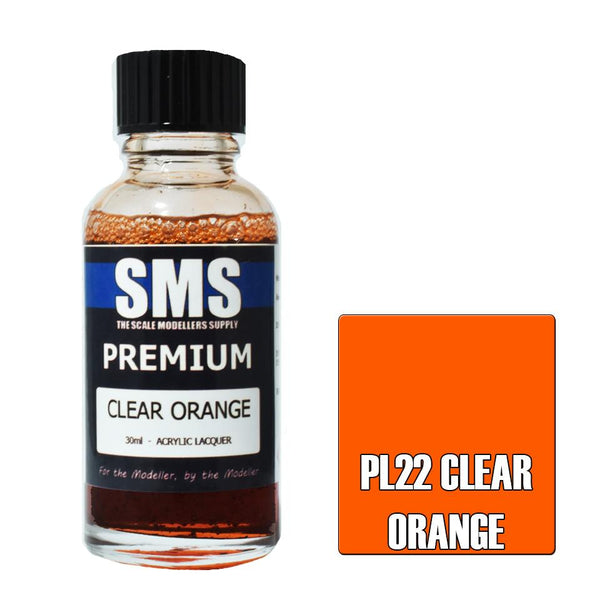 SMS Premium Clear Orange Acrylic Lacquer 30ml