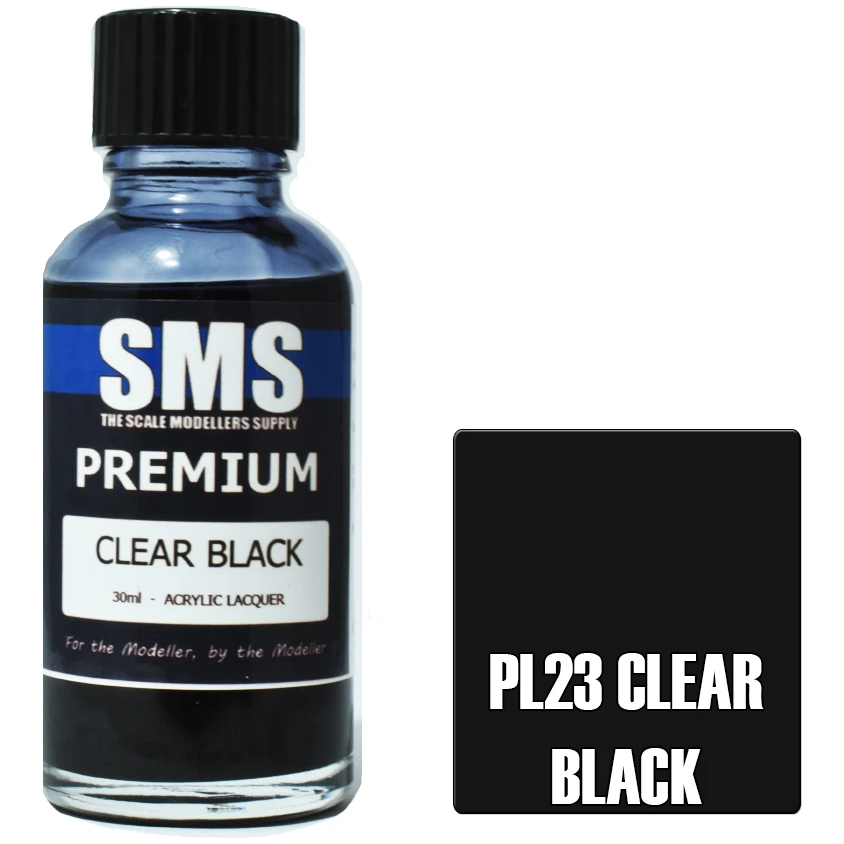 SMS Premium Clear Black Acrylic Lacquer 30ml