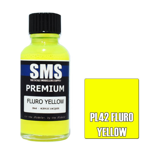 SMS Premium Fluro Yellow Acrylic Lacquer 30ml