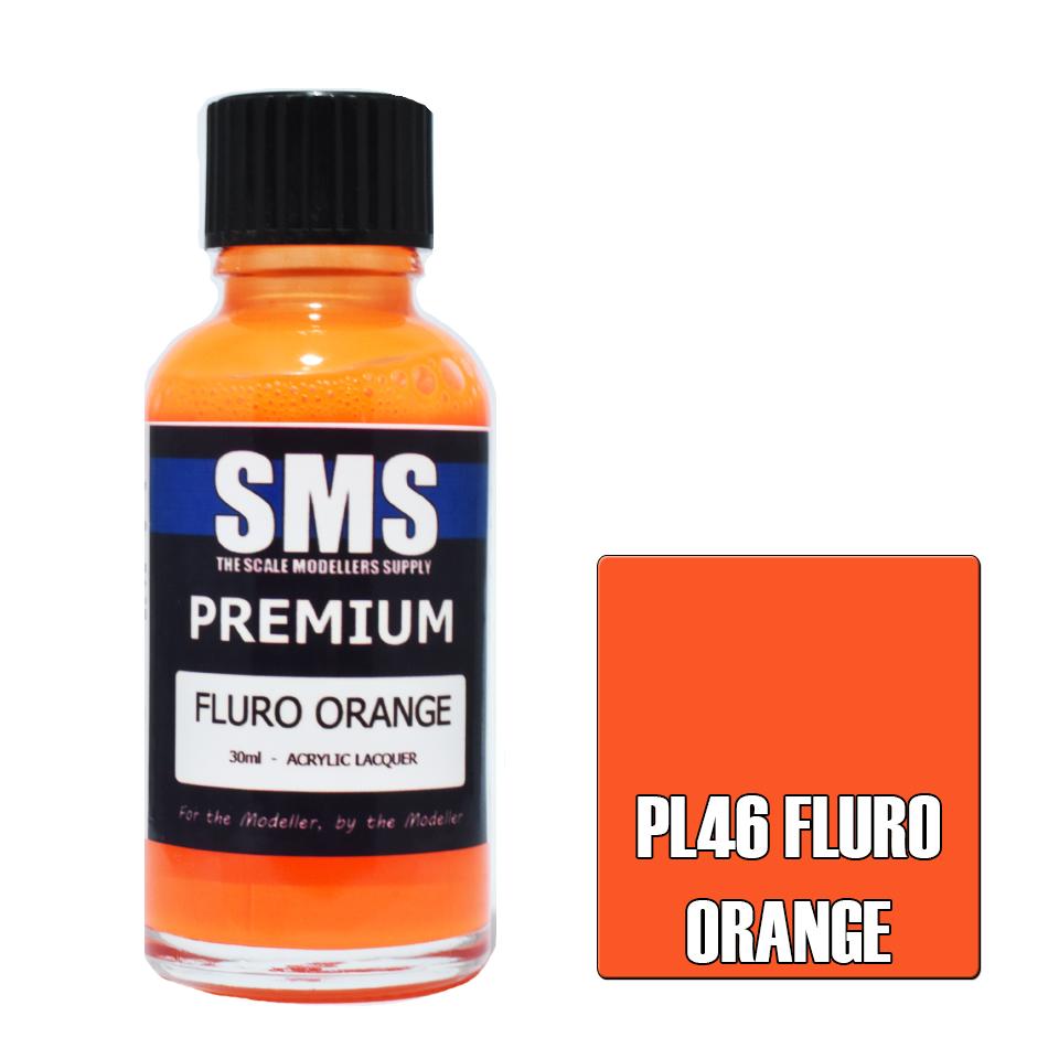 SMS Premium Fluro Orange Acrylic Lacquer 30ml