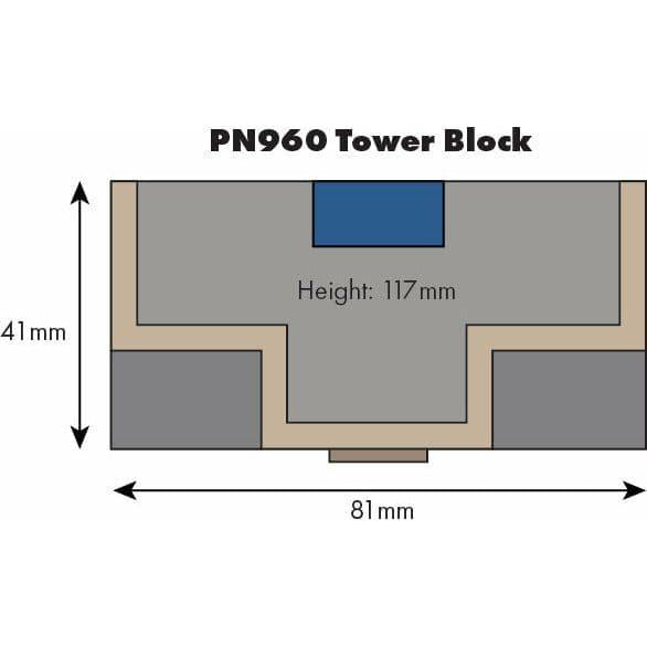 METCALFE N Scale Low Relief Tower Block