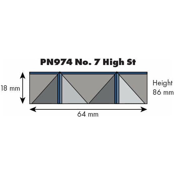 METCALFE N Scale No. 7 High Street Low Relief Shop Front