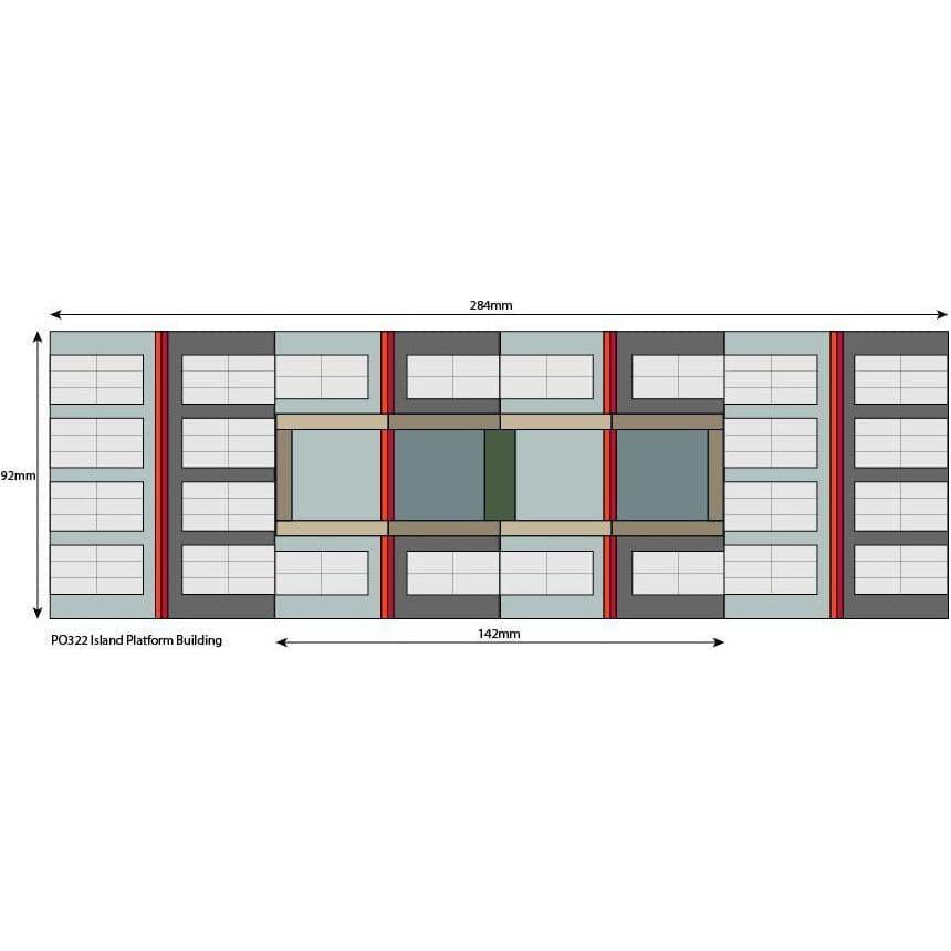 METCALFE OO/HO Island Platform Building