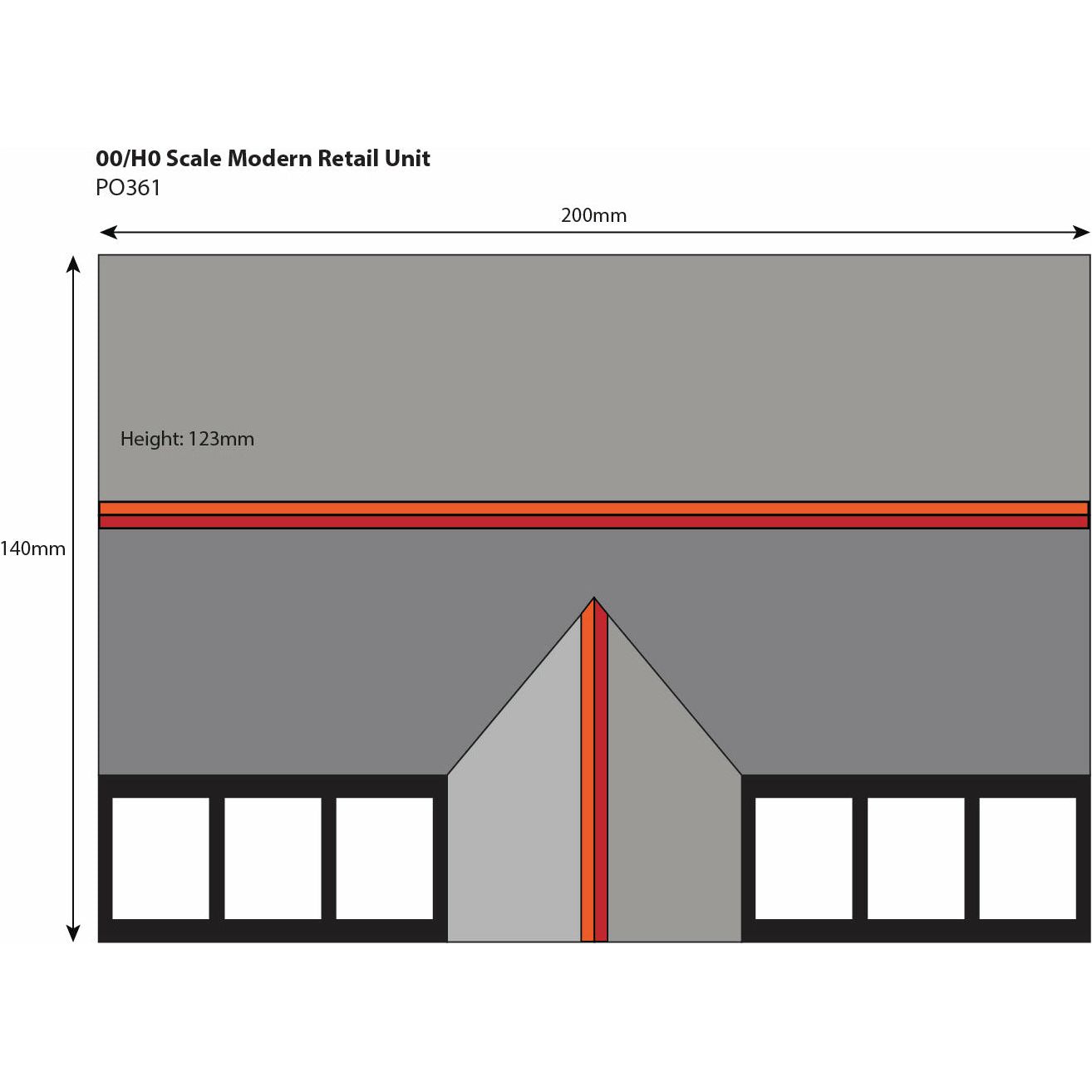 METCALFE OO/HO Modern Retail Unit