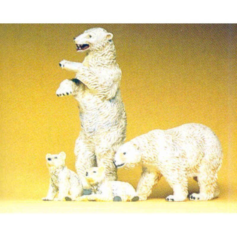 PREISER HO Polar Bears (4)