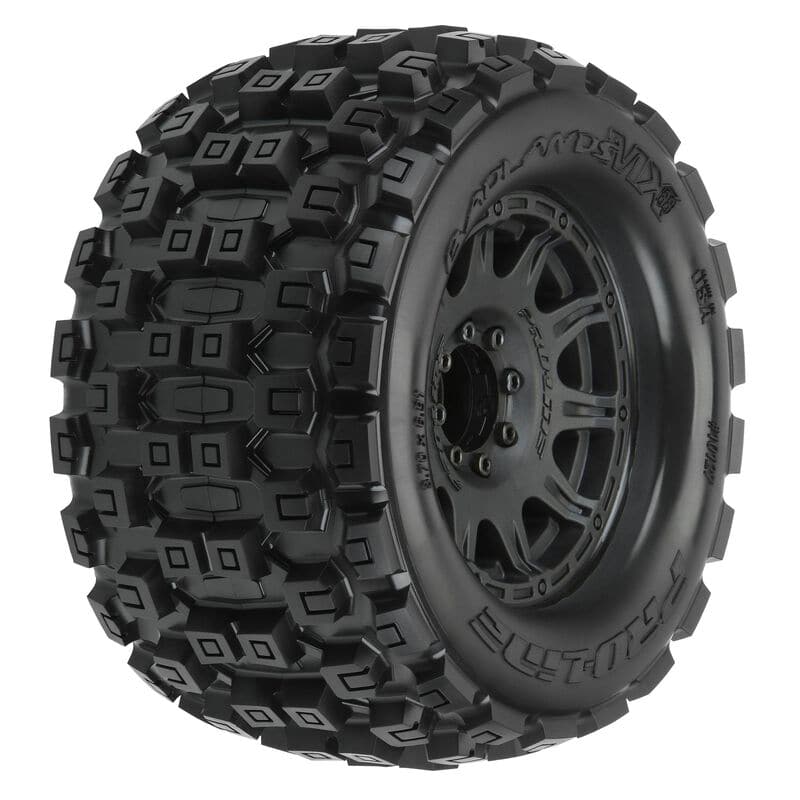 PROLINE Badlands MX38 3.8in Tyres Mounted on Raid 8x32 17mm