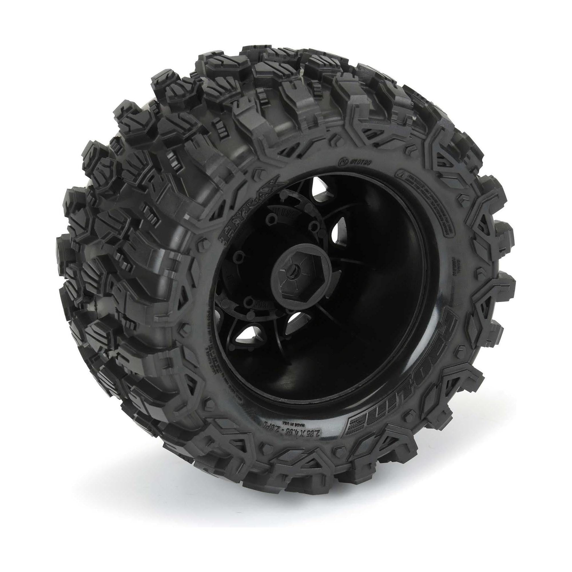 PROLINE Hyrax 2.8in Tyres Tyres Mounted on Black 6x30 Wheel