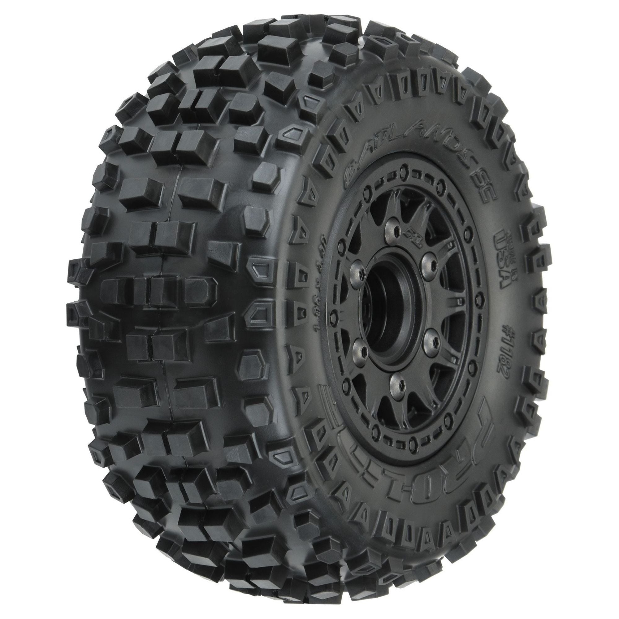 PROLINE Badlands SC Tyres Mounted on Raid 6x30 Wheels, Slas