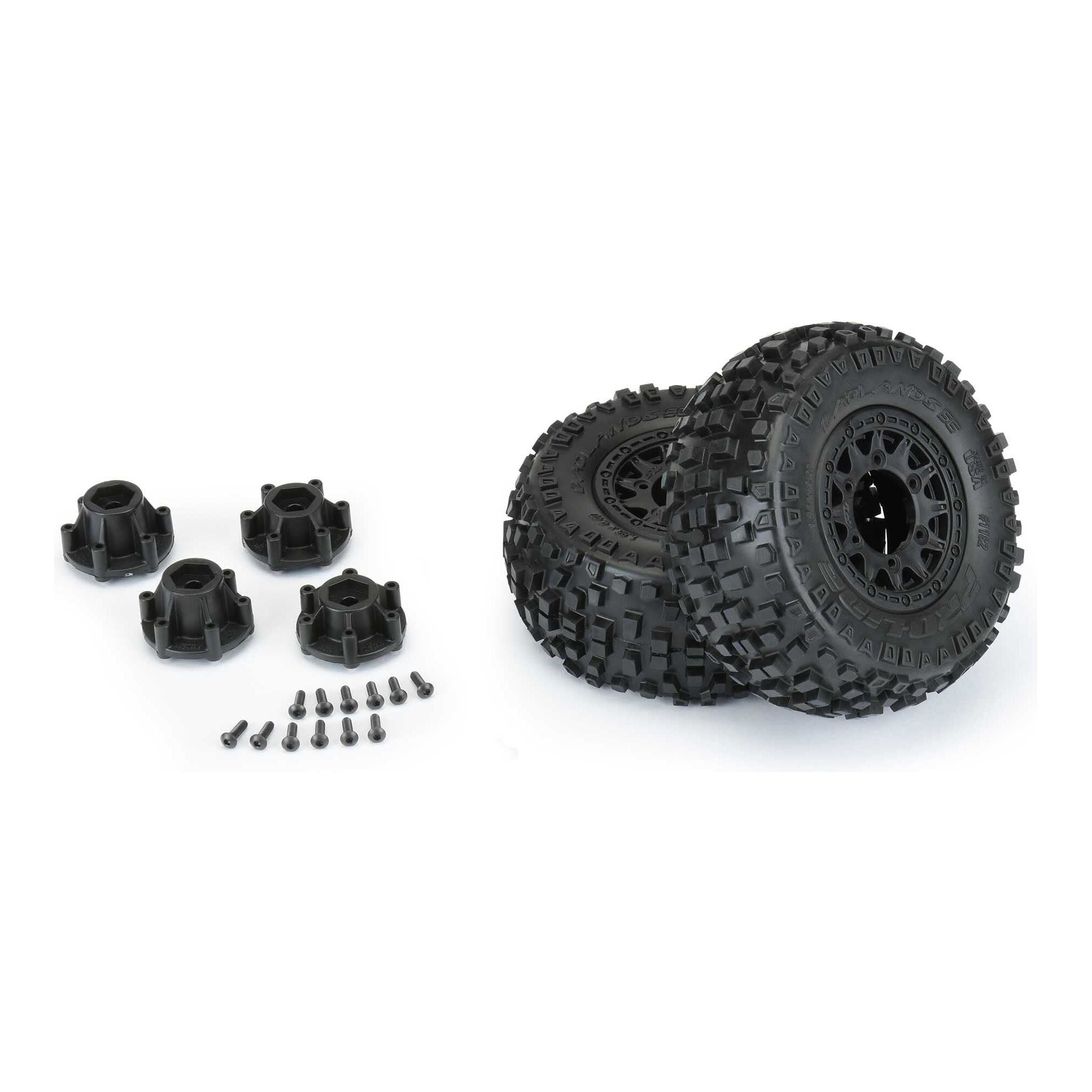PROLINE Badlands SC Tyres Mounted on Raid 6x30 Wheels, Slas