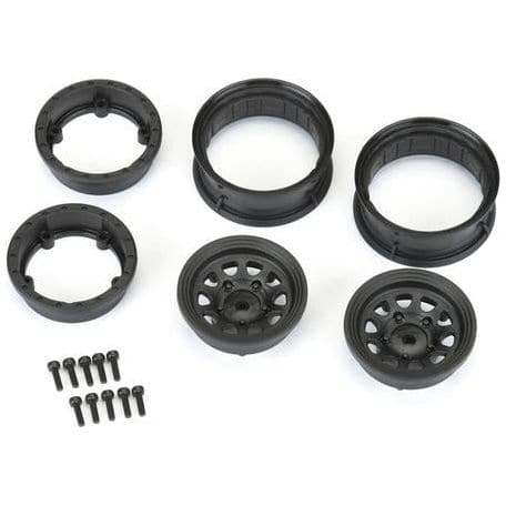 PROLINE Keystone 1.55in Black Rock Crawler Wheels, F/R, PR2
