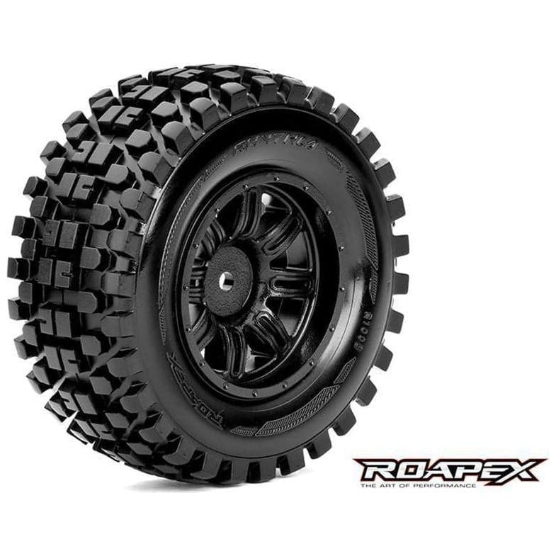 ROAPEX Rhythm 1/10 SC Tyres Black Wheel with 12mm Hex Mounter