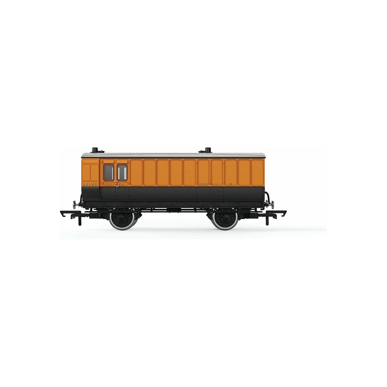 HORNBY OO LSWR, 4 Wheel Coach, Passenger Brake, 82 - Era 2