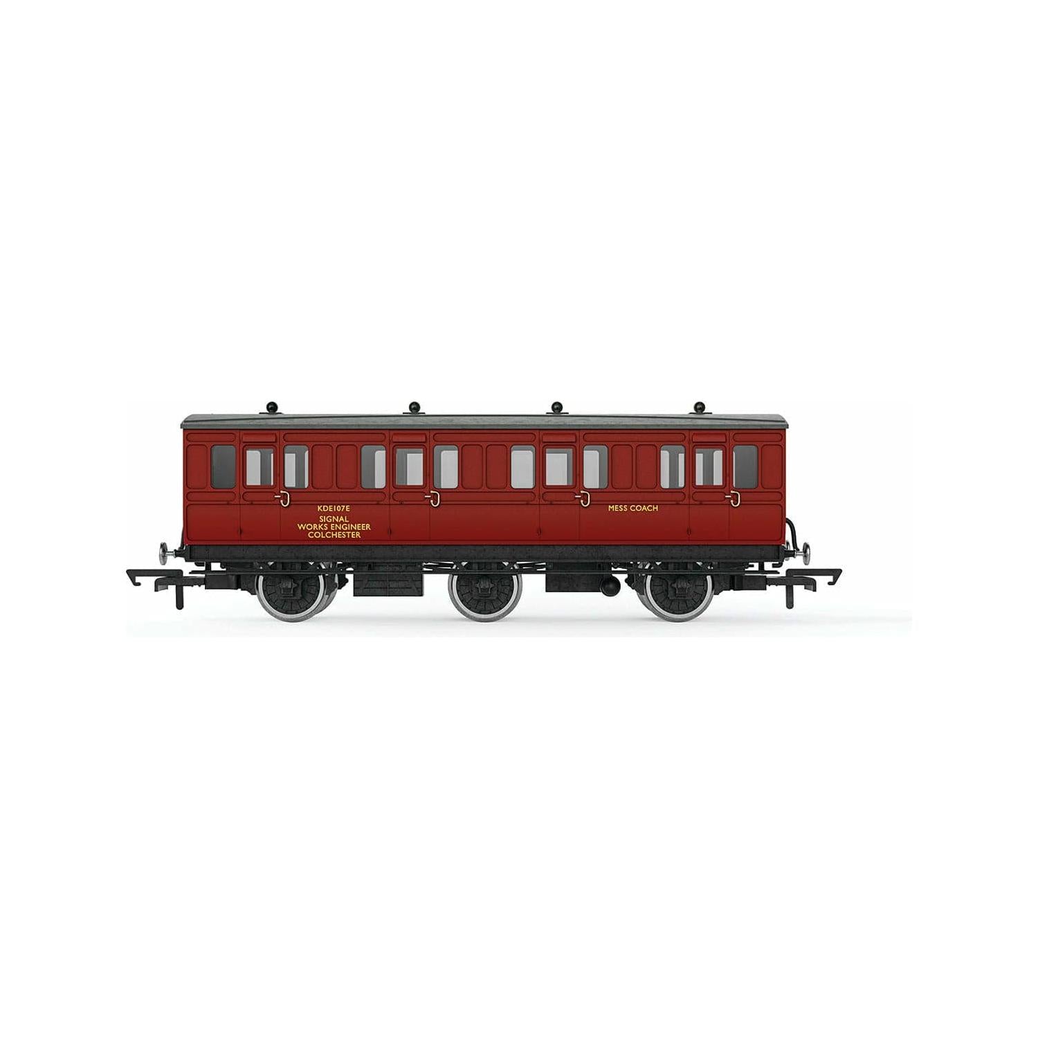 HORNBY OO BR Departmental, 6 Wheel Crew Coach, KDE107E - Era 8