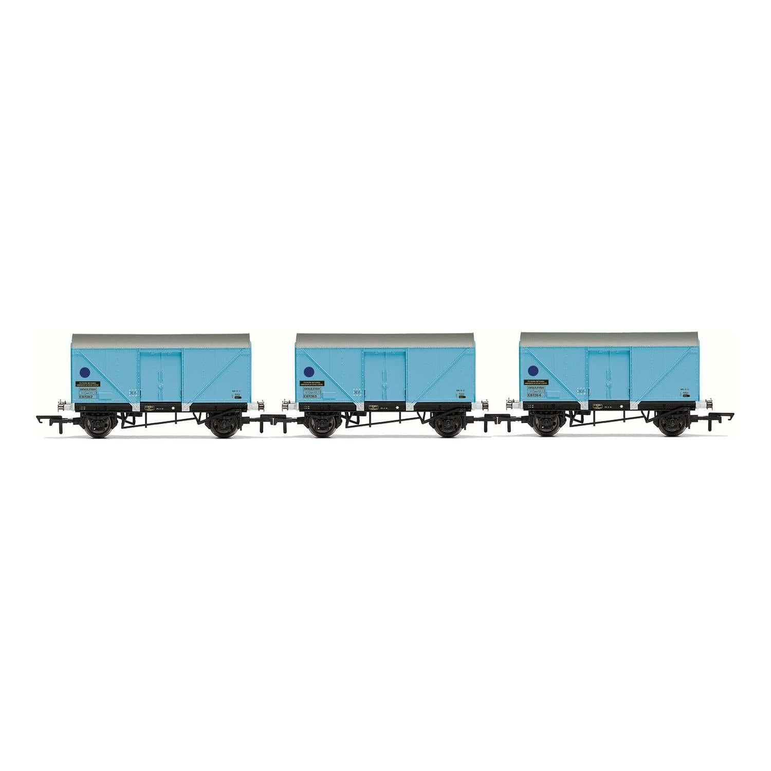 HORNBY OO 12T Fish Van, Three Pack, BR - Era 6