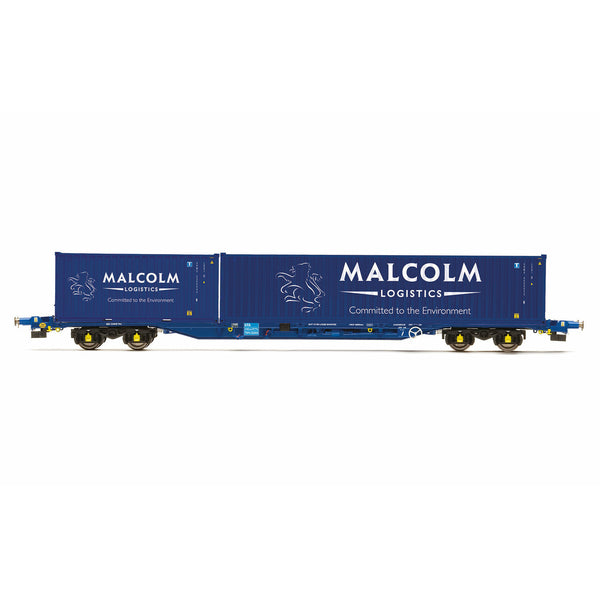 HORNBY OO Malcolm Rail, KFA Container Wagon with 1 x 20' & 1 x 40' Containers - Era 11