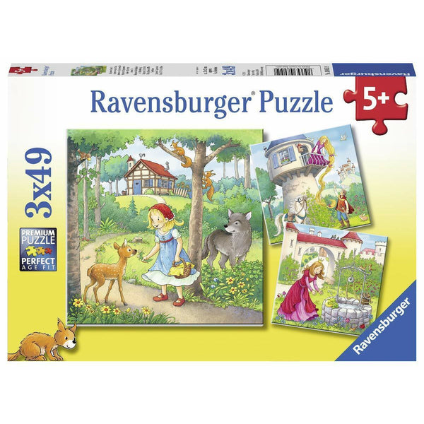RAVENSBURGER Rapunzel Riding Hood and Frog 3x49pce