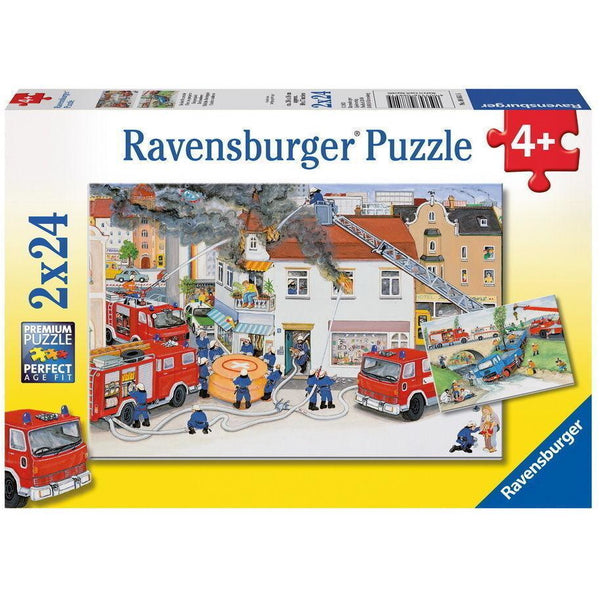 RAVENSBURGER Busy Fire Brigade Puzzle 2x24pce
