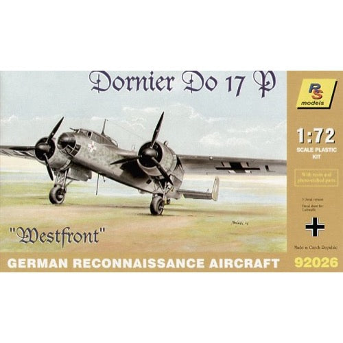 RS MODELS 1/72 Dornier 17 P Westfront 3 decal v. for Luftwaffe
