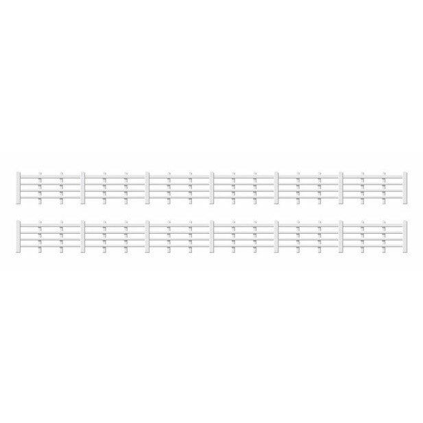 RATIO OO/HO Wooden Lineside Fencing (White)