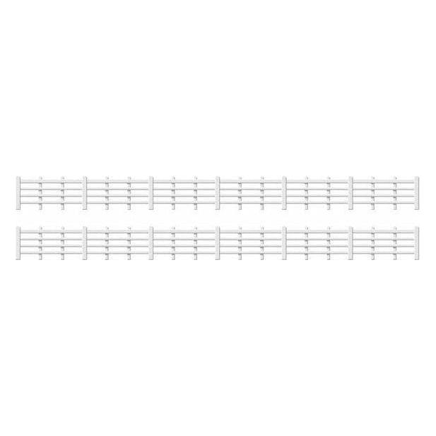 RATIO OO/HO Wooden Lineside Fencing (White)