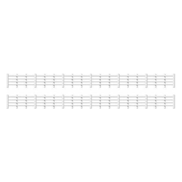 RATIO OO/HO Wooden Lineside Fencing (White)