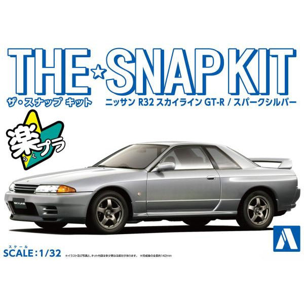 AOSHIMA 1/32 Nissan R32 Skyline GT-R (Spark Silverl)