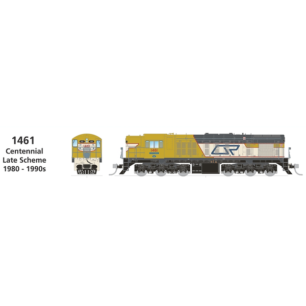 SDS MODELS HO QR 1460 Class Locomotive #1461 Centennial Late Scheme 1980 - 1990s DCC Sound