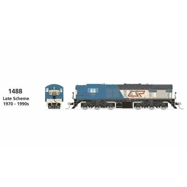 SDS MODELS HO QR 1460 Class Locomotive #1488 Late Scheme 1970 - 1990s DCC Sound