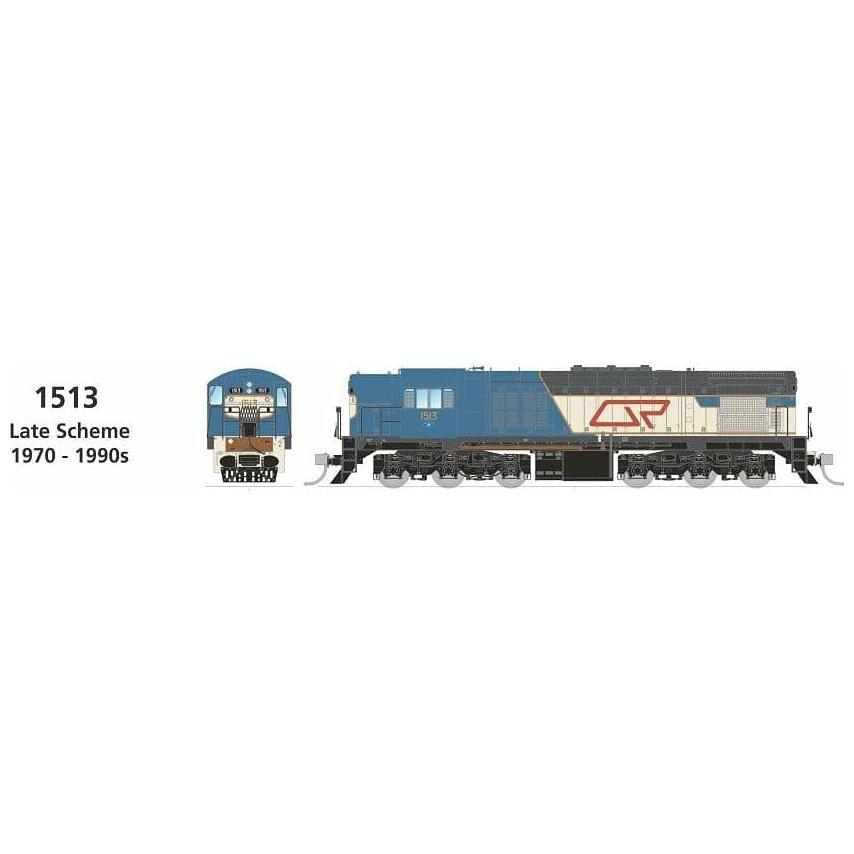 SDS MODELS HO QR 1502 Class Locomotive #1513 Late Scheme 1970 - 1990s DCC Sound