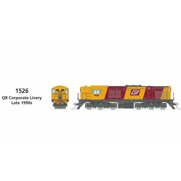 SDS MODELS HO QR 1502 Class Locomotive #1526 QR Corporate Livery Late 1990s DCC Sound