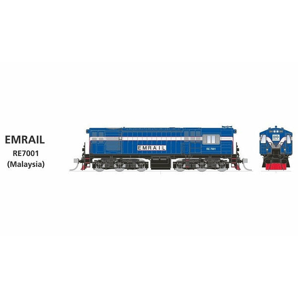 SDS MODELS HO QR 1620 Class Locomotive EMRAIL RE7001 (Malay