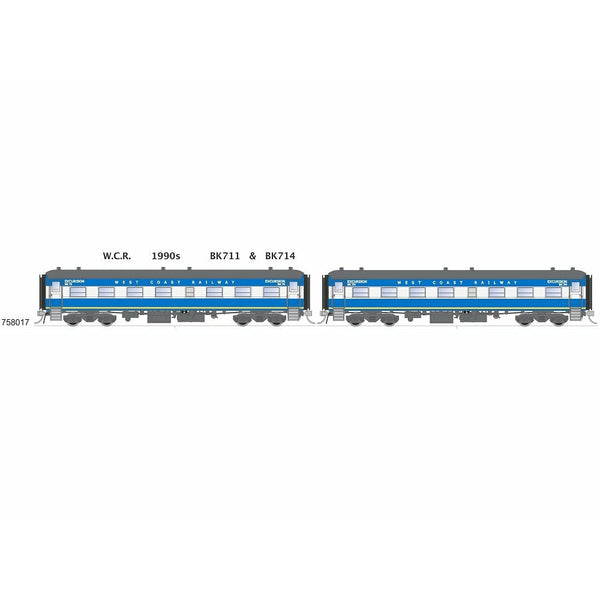 SDS MODELS HO 700 Class Passenger Cars W.C.R. BK711 & BK714 1990s (2 Pack)