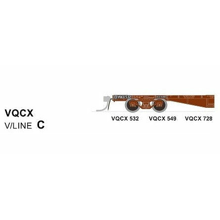 SDS MODELS HO V/Line VQCX Container Wagon (with Lashing Rings) Pack C (3 Pack)