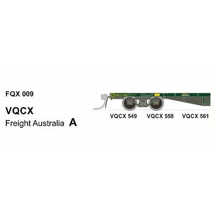 SDS MODELS HO Freight Australia VQCX Container Wagon (with Lashing Rings) Pack A (3 Pack)