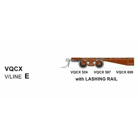 SDS MODELS HO V/Line VQCX Container Wagon (with Lashing Rail) Pack E (3 Pack)