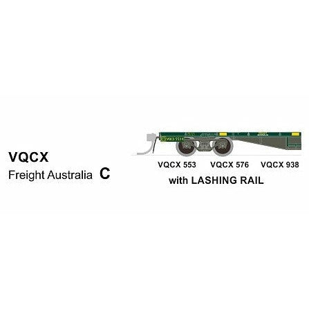 SDS MODELS HO Freight Australia VQCX Container Wagon (with Lashing Rail) Pack C (3 Pack)