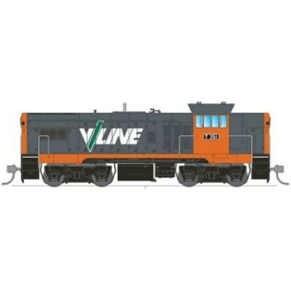 SDS MODELS HO T Class Series 2 High-Nose (T2) T351 V/Line Tangerine/Grey DCC Ready