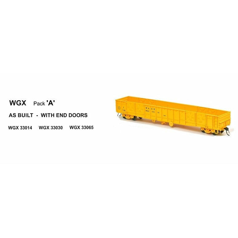 SDS MODELS HO Open Wagon WGX As Built (with End Doors) Pack A (3 Pack)