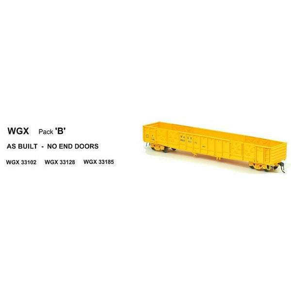 SDS MODELS HO Open Wagon WGX As Built (No End Doors) Pack B (3 Pack)