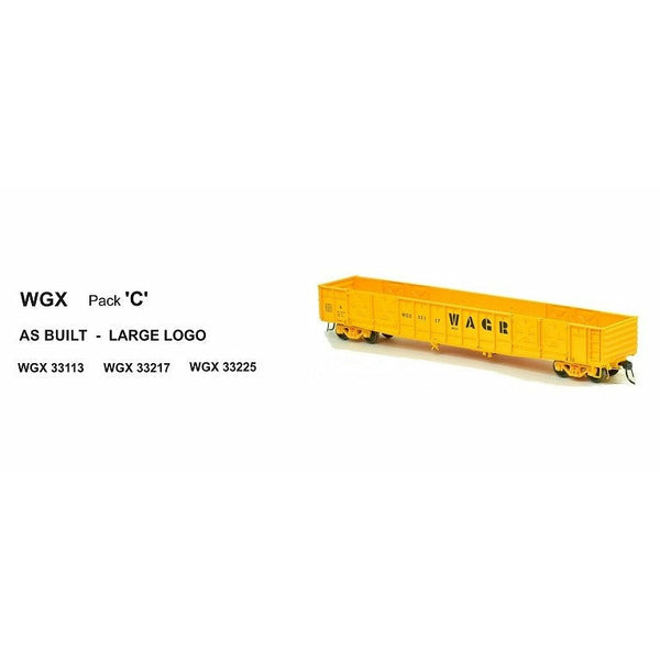 SDS MODELS HO Open Wagon WGX As Built (Large Logo) Pack C (3 Pack)