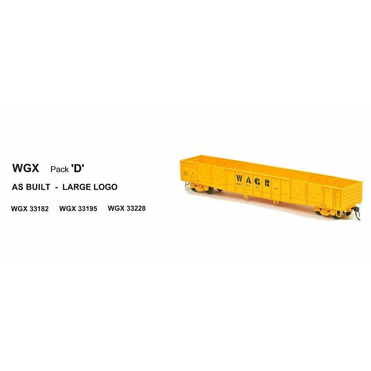 SDS MODELS HO Open Wagon WGX As Built (Large Logo) Pack D (3 Pack)