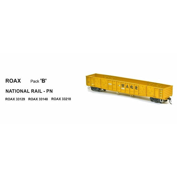 SDS MODELS HO Open Wagon ROAX National Rail Pack B (3 Pack)