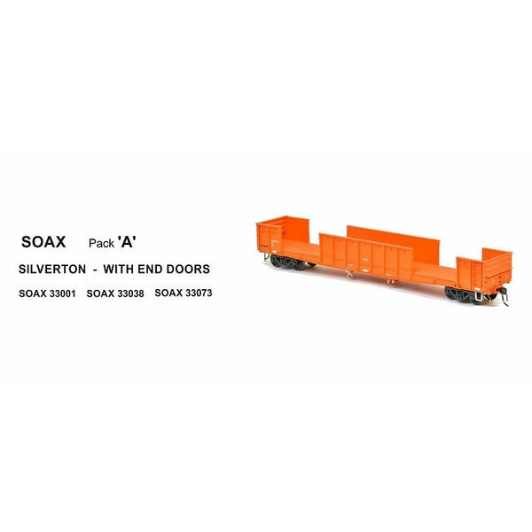 SDS MODELS HO Open Wagon SOAX Silverton (With End Doors) Pack A (3 Pack)